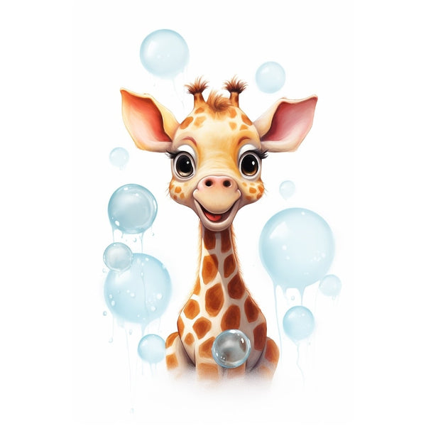 Tableau Girafe Décoration Chambre Bébé, art mural décoration nature