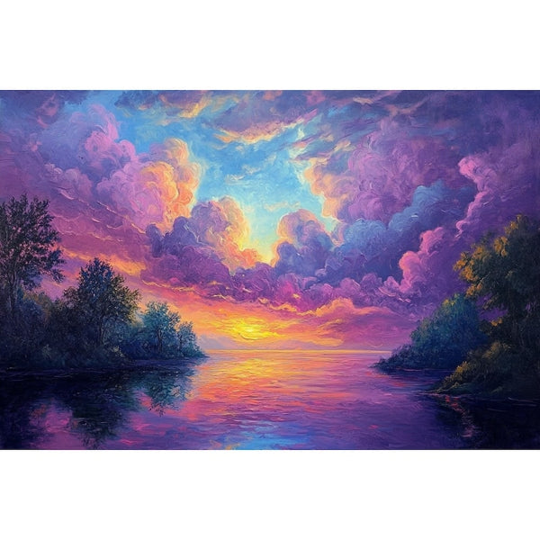 Peinture Dessin Nuage, art mural décoration nature