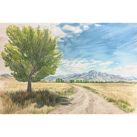 Peinture Acrylique Paysage Dessin, art mural décoration nature