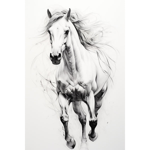 Tableau Dessin Cheval, art mural décoration nature