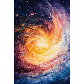 Peinture Effet Galaxie, art mural décoration nature