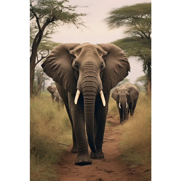 Tableau sur Toile Éléphant, art mural décoration nature