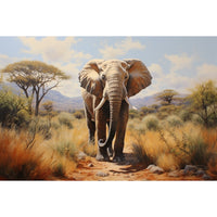 Thumbnail for elephant peinture a l huile