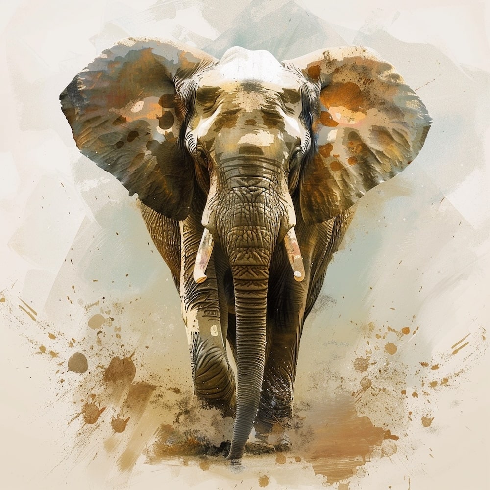elephant peinture moderne