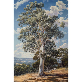 Peinture Eucalyptus, art mural décoration nature