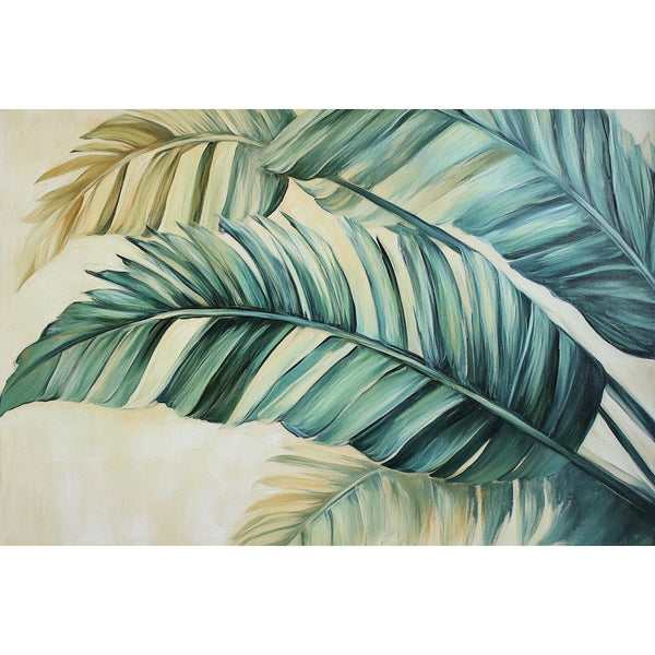 Peinture Feuillage, art mural décoration nature