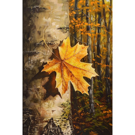 Peinture Feuille D'Arbre, art mural décoration nature