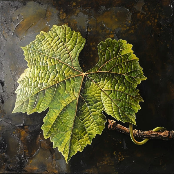 Peinture Feuille de Vigne, art mural décoration nature