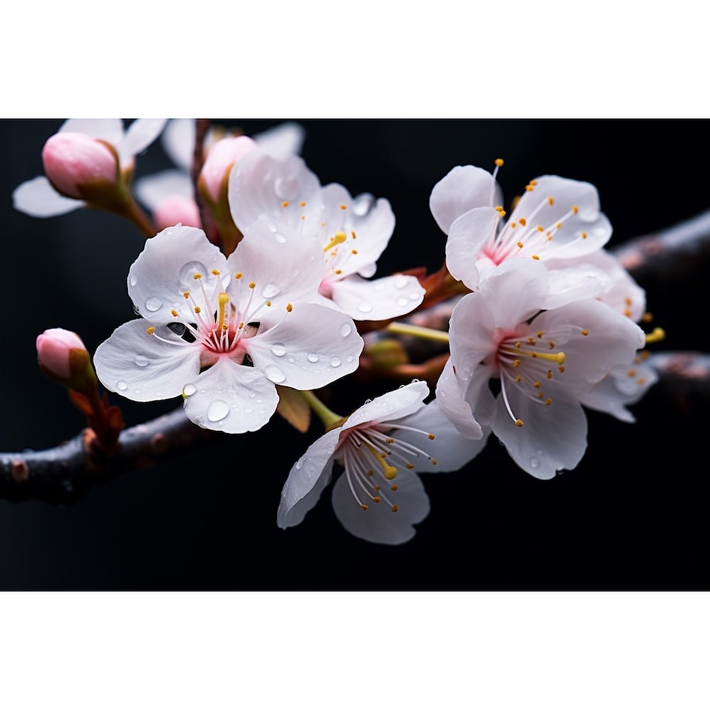 Tableau Branche de Cerisier en Fleurs, art mural décoration nature