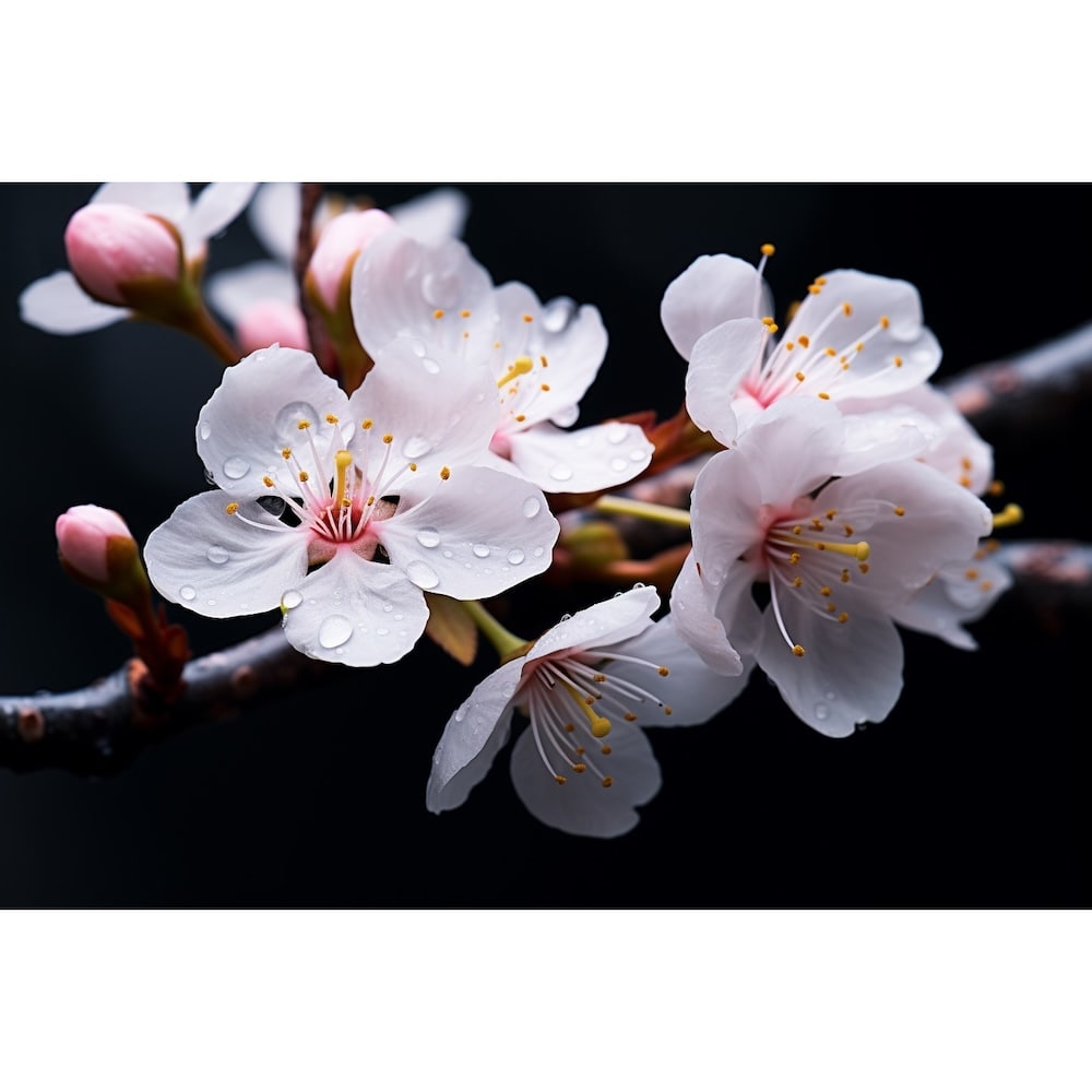 fleur de cerisier sur branche en tableau