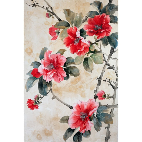 fleur peinture japonaise