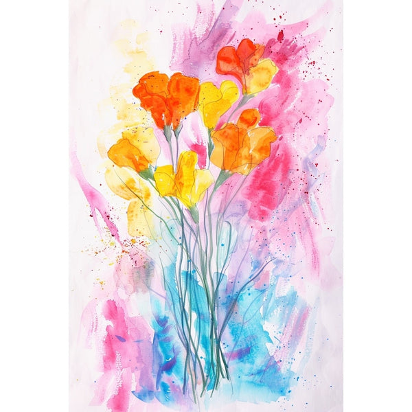 fleur peinture maternelle