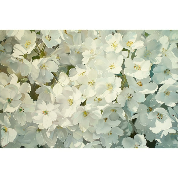 fleurs blanches en peinture