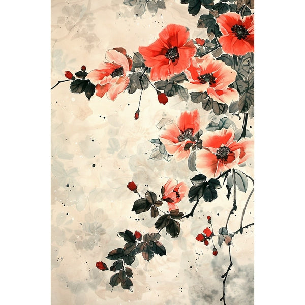 fleurs chinoises peinture