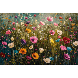 Peinture Fleurs des Champs, art mural décoration nature