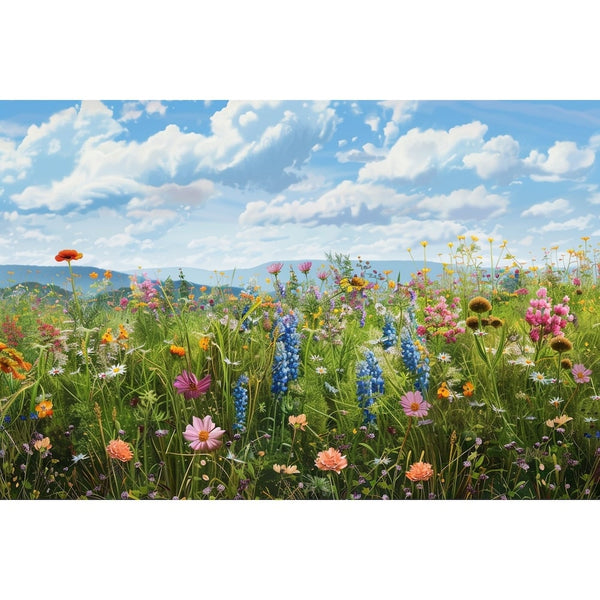 fleurs en peinture acrylique