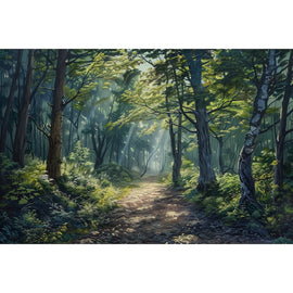 Peinture Forêt Profonde et son Chemin, art mural décoration nature