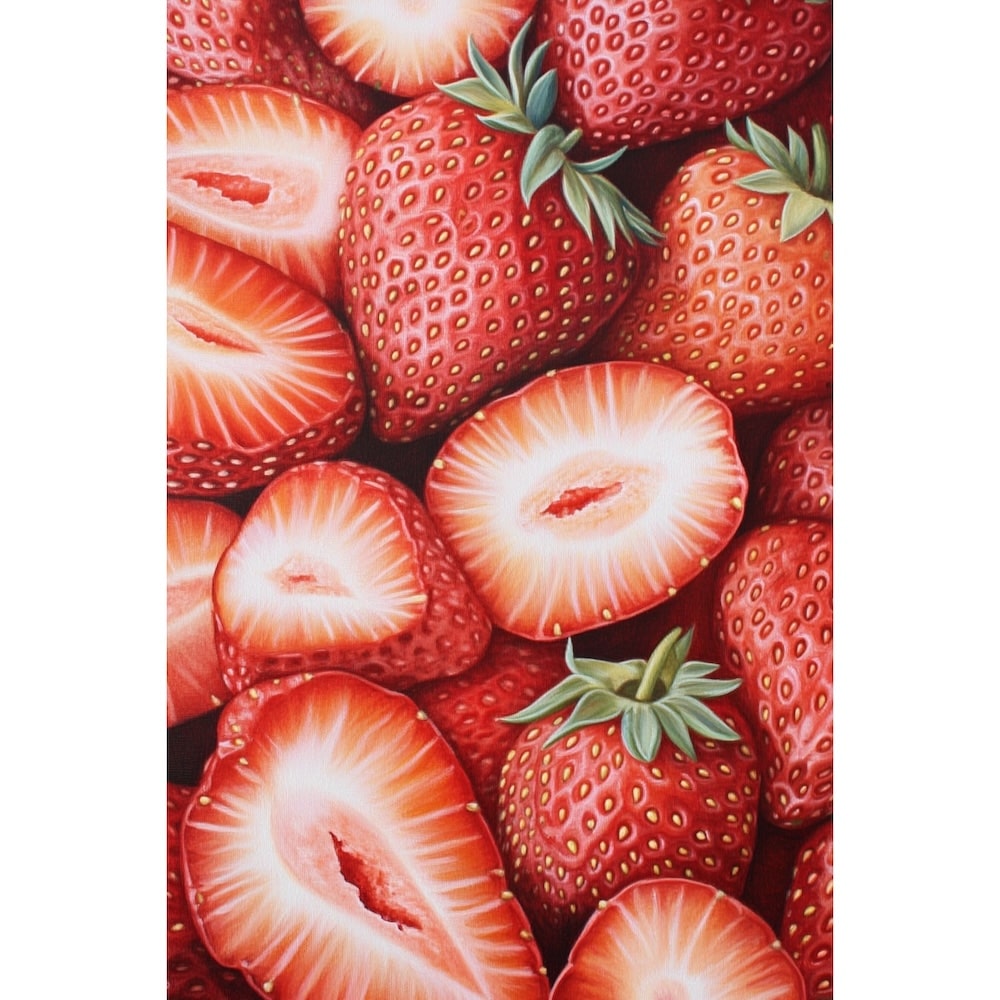 Tableau Fraise, art mural décoration nature