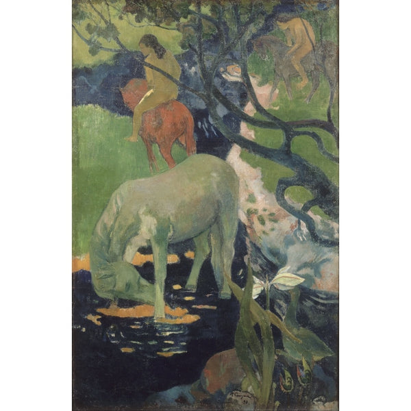 Tableau le Cheval Blanc Gauguin, art mural décoration nature