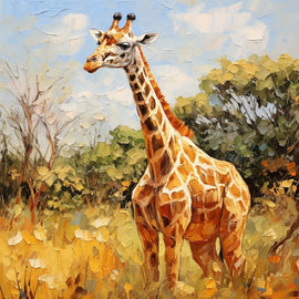 Peinture Girafe, art mural décoration nature