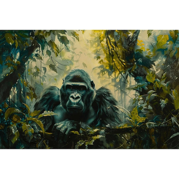 Peinture Gorille, art mural décoration nature