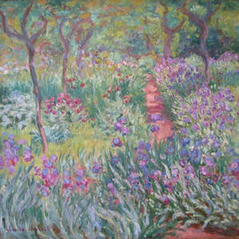 Peinture Jardin de Giverny, art mural décoration nature