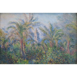 Peinture Monet Jardin aux Palmiers, art mural décoration nature