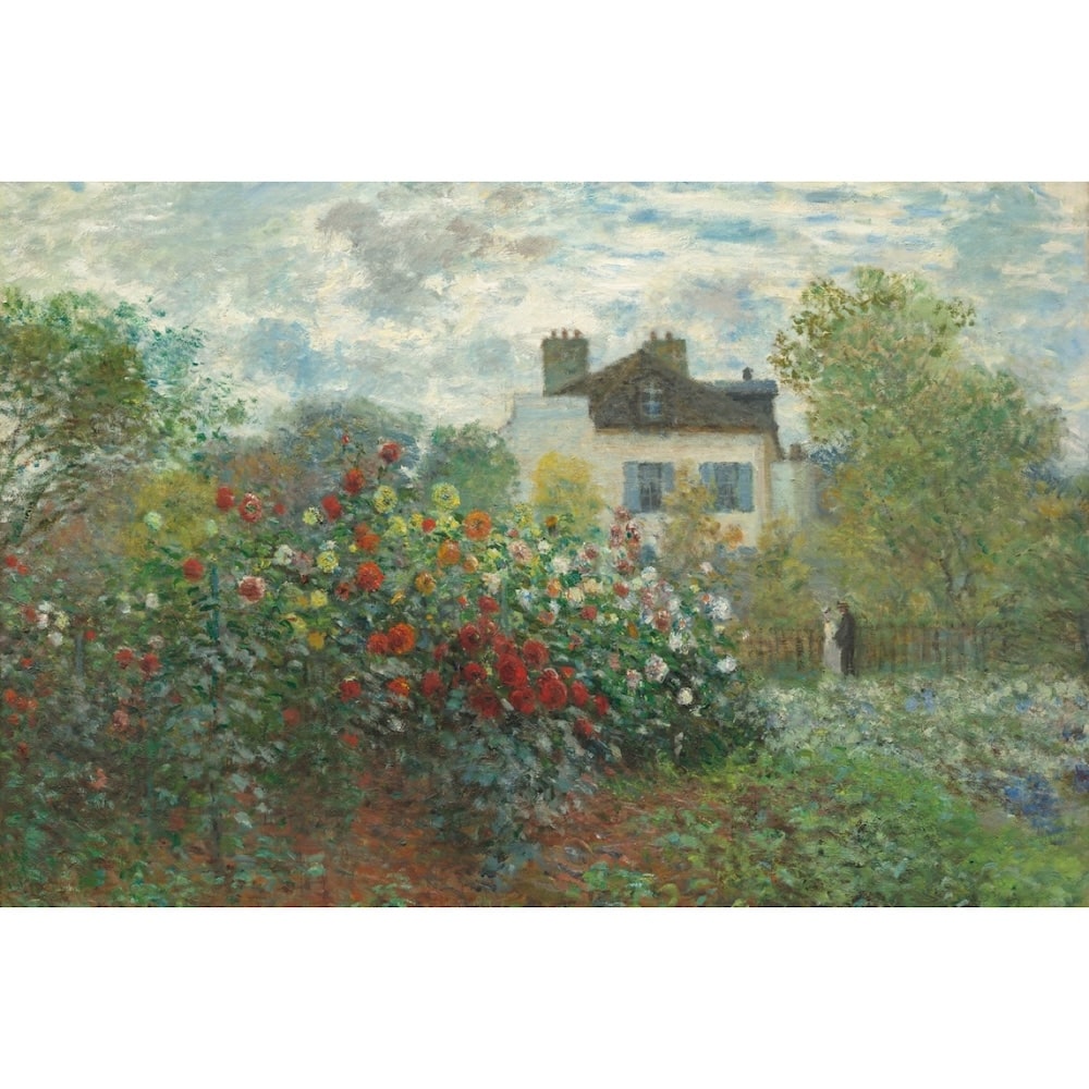 Peinture Monet Jardin, art mural décoration nature