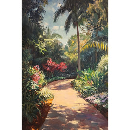 Peinture Jardin, art mural décoration nature