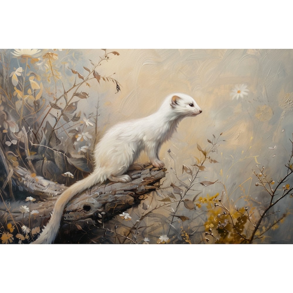 Tableau Hermine, art mural décoration nature