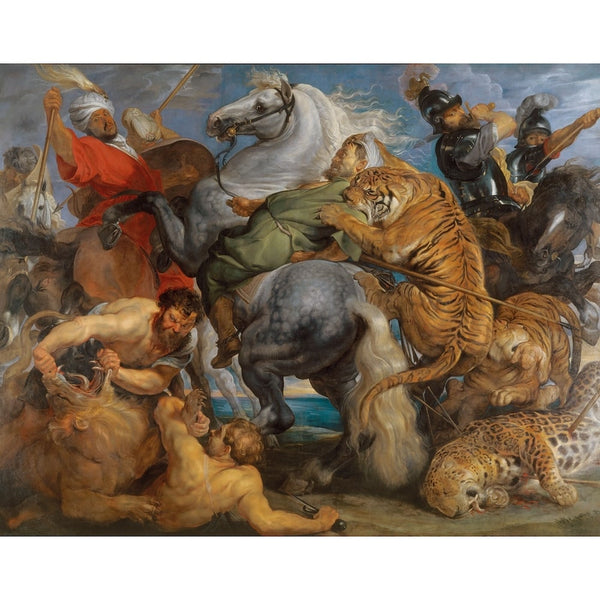 Tableau la Chasse Au Tigre, art mural décoration nature