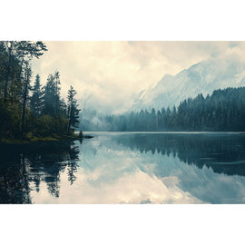 Peinture Lac, art mural décoration nature