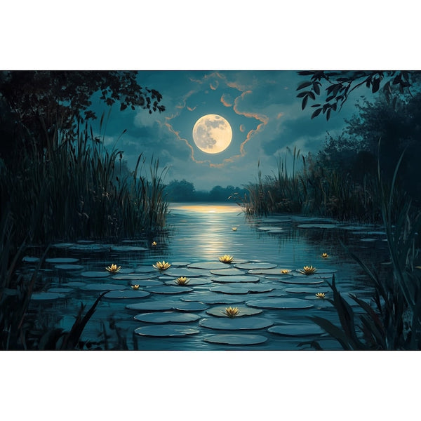 Peinture La Nuit, art mural décoration nature