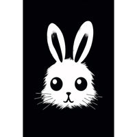 Thumbnail for lapin noir et blanc tableau enfant