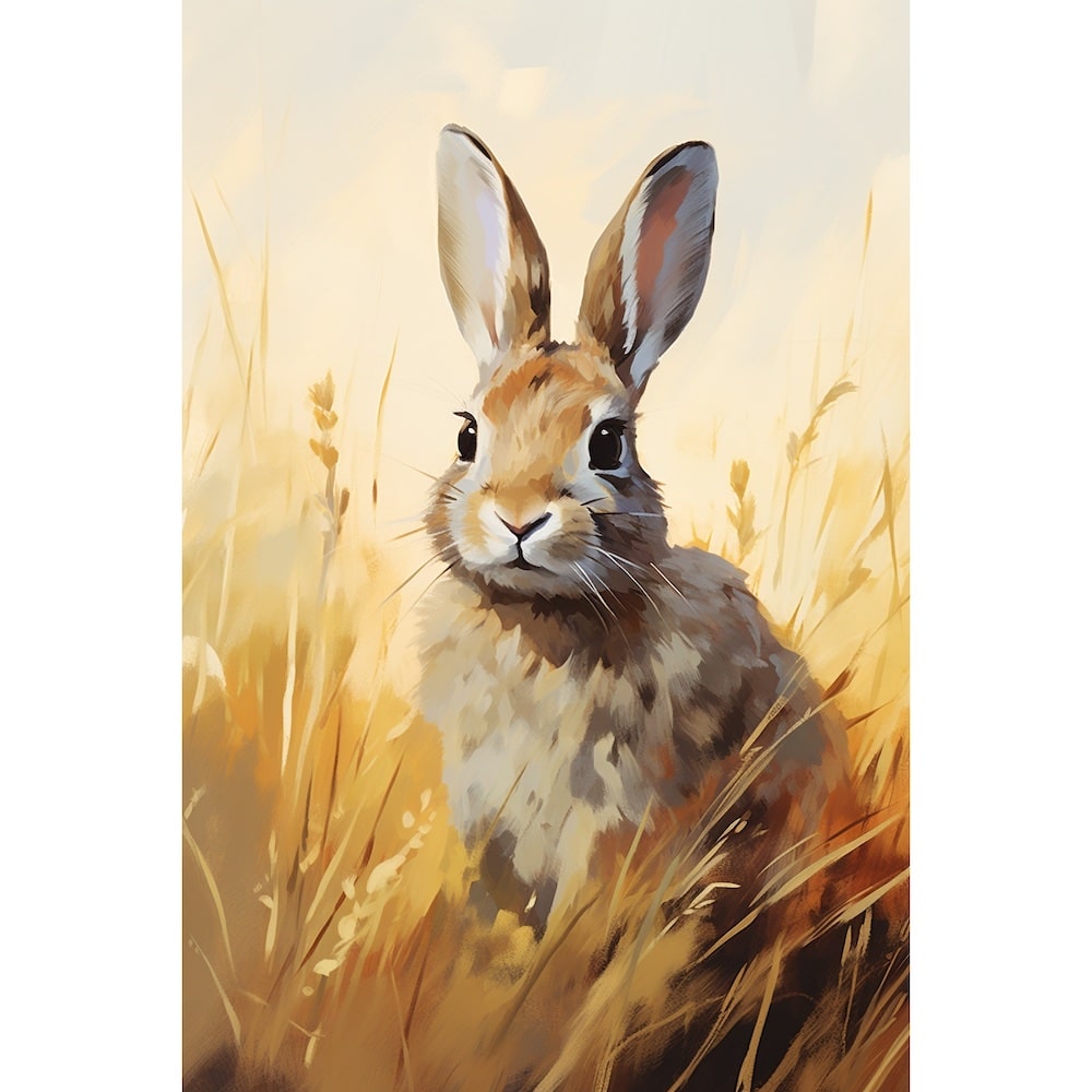 Tableau de Lapin, art mural décoration nature