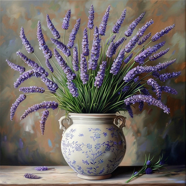 Peinture Bouquet de Lavande, art mural décoration nature