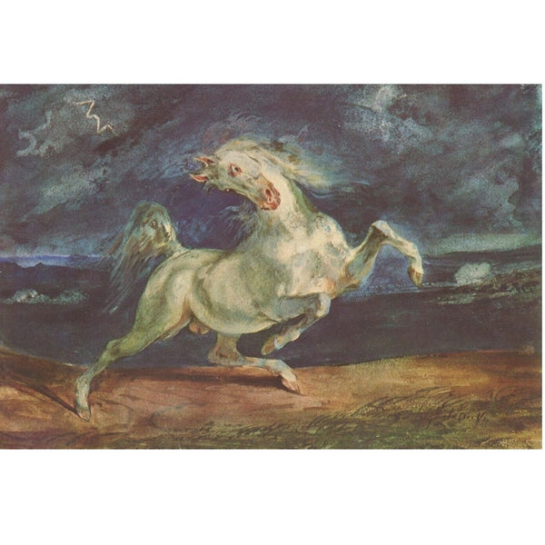 Le Cheval Blanc Peinture, art mural décoration nature