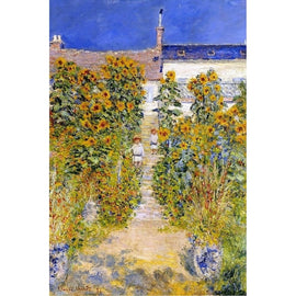 Peinture de Claude Monet Jardin, art mural décoration nature