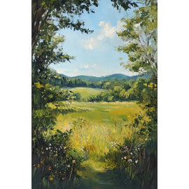 Tableau Clairière Ensoleillée en Été, art mural décoration nature