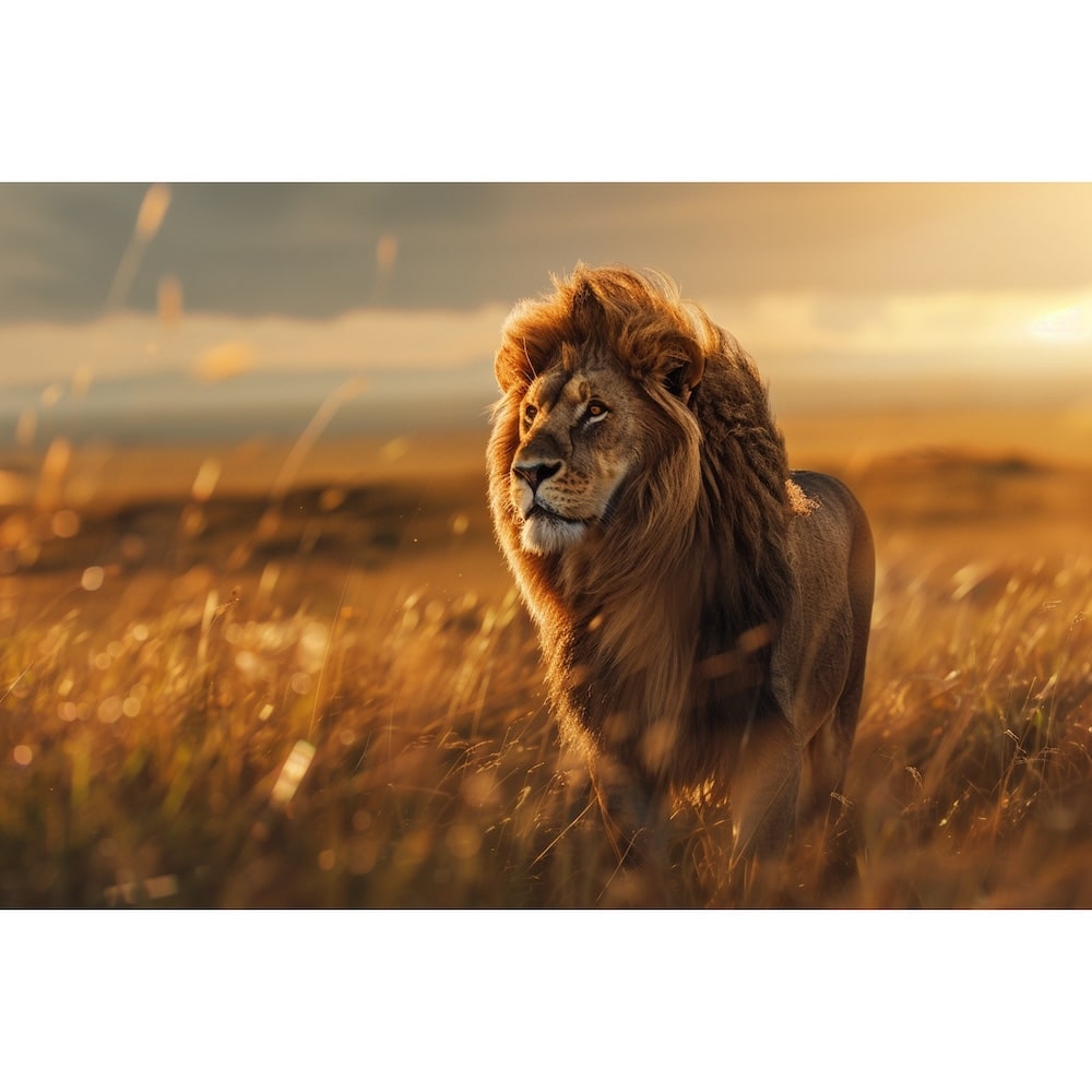 Tableau de Lion, art mural décoration nature