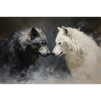Thumbnail for loup noir et loup blanc tableau
