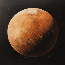 Peinture Mars, art mural décoration nature