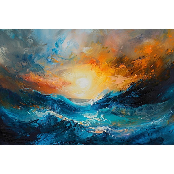 Peinture Mer Abstraite, art mural décoration nature