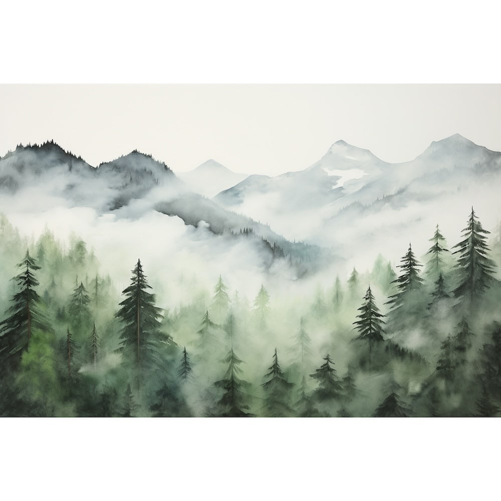 Peinture de Montagne, art mural décoration nature