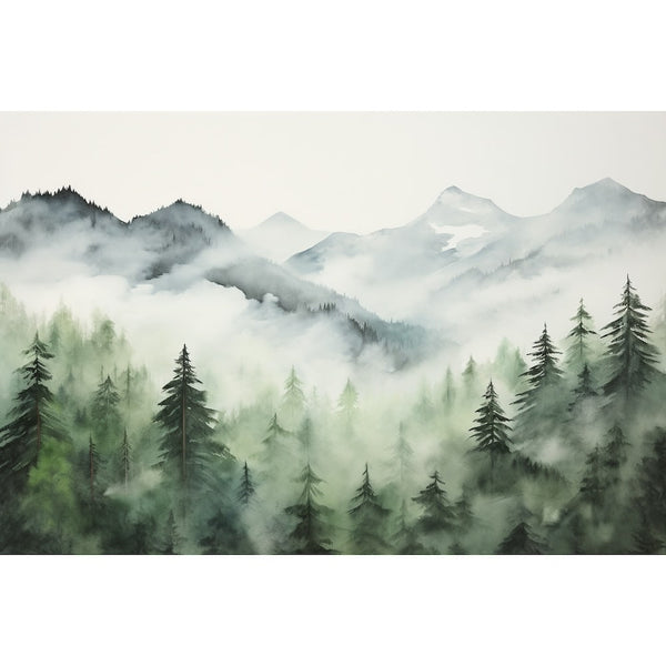 Peinture de Montagne, art mural décoration nature