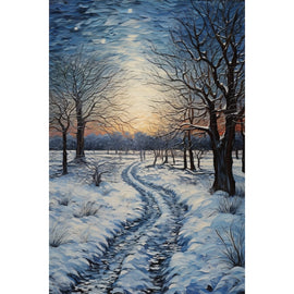 Peinture Neige, art mural décoration nature