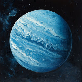 Peinture Neptune, art mural décoration nature