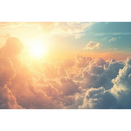 Peinture Mer de Nuages au Soleil, art mural décoration nature