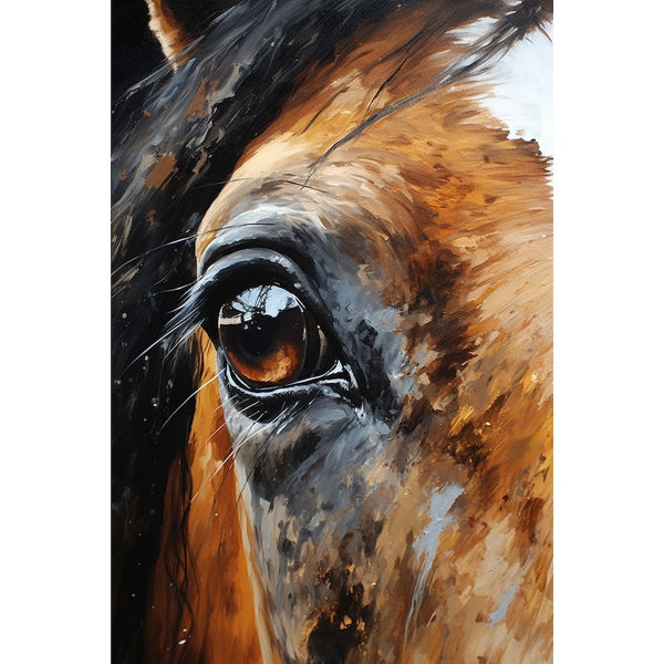 Peinture Oeil de Cheval, art mural décoration nature
