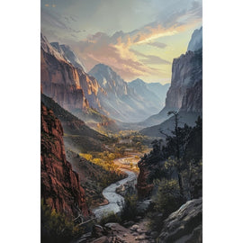 Peinture Paysage Œuvre D'Art, art mural décoration nature